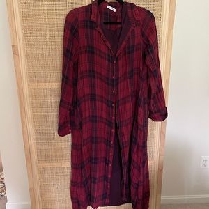Free people plaid duster